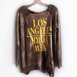 COPY - COPY - COPY - Long distressed graphic swea…